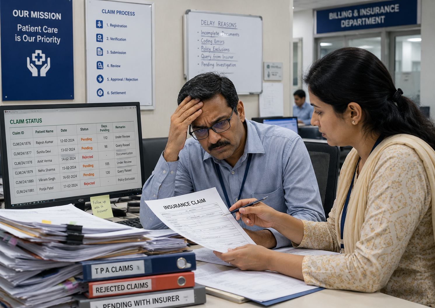 Hospital claims and receivables